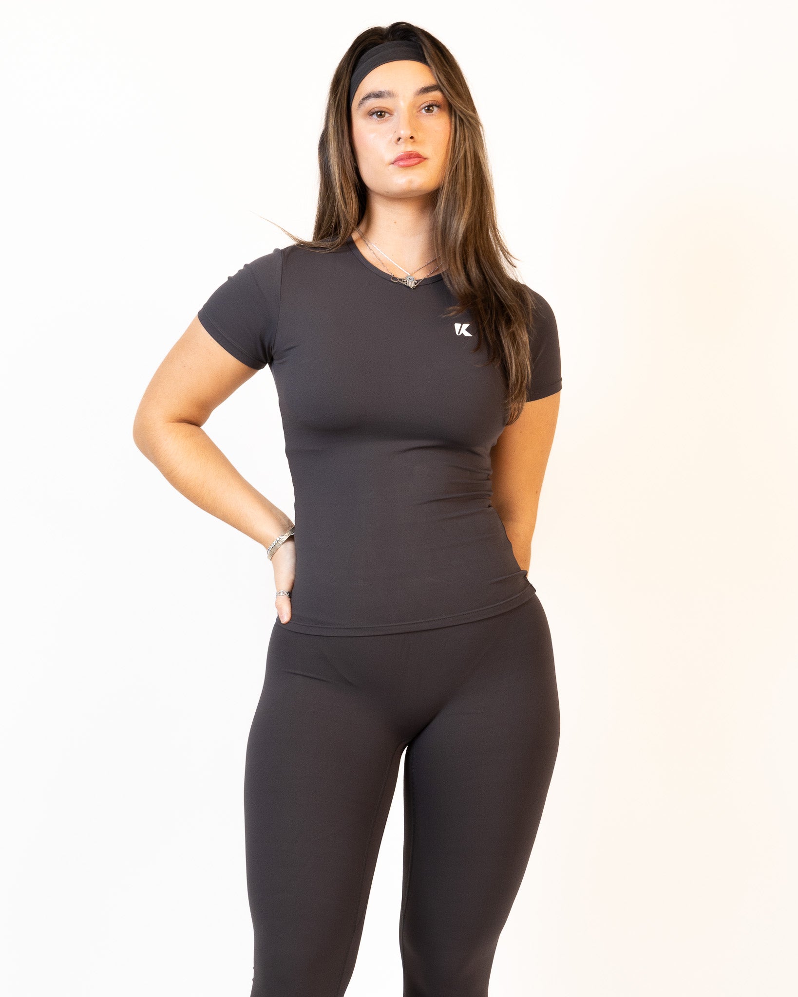 Charcoal Short Sleeve Top